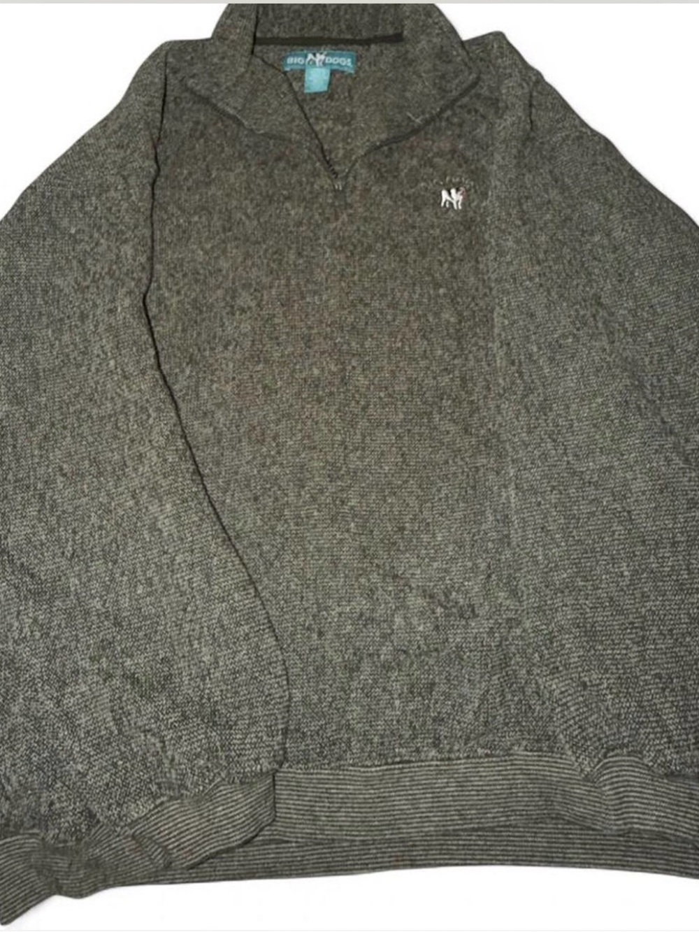 Big Dogs Men's Heathered Charcoal Quarter-Zip Pullover